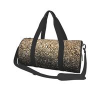 Puntini dorati in oro nero glitterato, Borsone da viaggio di grande capacità Borsa rotonda Borsa da viaggio sportiva Borsa da viaggio Borsa da fitness