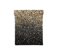 Puntini dorati in oro nero glitterato, Spremere il portafoglio superiore da donna Borsa portaoggetti Piccola portamonete Portamonete