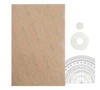 Puntini Per Impugnatura Del Righello - Impugnatura Per Righello Da 30 Pezzi Per Quilting, Impugnature In Silicone Antiscivolo Per Modelli Di Quilt, Adesivi Antiscivolo Anelli Adesivi Trasparenti Antis