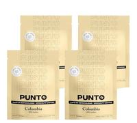 PUNTO - Caffè colombiano macinato - Confezione da 4 x 250 g - Caffè speciale - Tostatura media - 100% Arabica - Note fruttate, zucchero di canna e cacao - Acidità bilanciata - Corpo medio