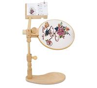 Punto Croce Cornice Stand, Supporto per Ricamo, Regolabile Supporto per Ricamo, Telaio Sedile per Il Ricamo Cerchio Telaio in Legno Punto Croce Rack Stand Strumenti per Cucire, Lavori Fai da Te