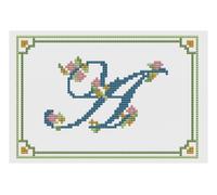 Punto Croce Kit Campione O Motivo - Florashell - Alfabeto Lettera A