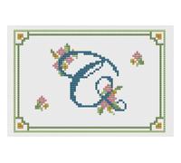 Punto Croce Kit Campione O Motivo - Florashell - Alfabeto Lettera C