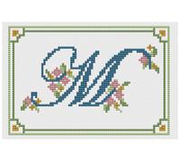 Punto Croce Kit Campione O Motivo - Florashell - Alfabeto Lettera M