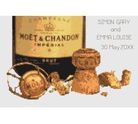 Punto Croce Matrimonio Kit Campione O Motivo - Florashell - Champagne