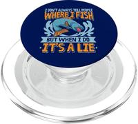 Punto di pesca Non dico sempre alle persone dove pesco pescatore PopSockets PopGrip per MagSafe