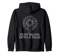 Punto E Virgola Hope Begins with A Pause Punto E Virgola Felpa con Cappuccio