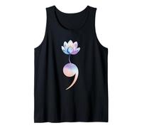 Punto e virgola Lotus Suicide Consapevolezza Prevenzione Speranza Arte Canotta