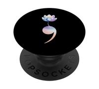 Punto e virgola Lotus Suicide Consapevolezza Prevenzione Speranza Arte PopSockets PopGrip Adesivo