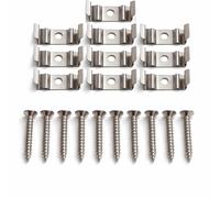 PUNTO ES LIGHTING Clip di supporto T4 per tubo LED e profilo LED, confezione da 10 pezzi con viti - Morsetti metallici di montaggio per luce lineare a parete o soffitto