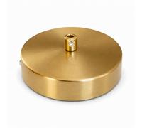 PUNTO ES LIGHTING Rosetta da Soffitto Oro Opaco 120 x 25 mm - Copertura del Soffitto e Supporto per Lampada, 1 Pezzo con Kit di Montaggio in Acciaio 0,7 mm