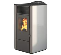 Punto Fuoco STUFA A PELLET LORY -KW 9,5 CON TELECOMANDO Col. Bianco