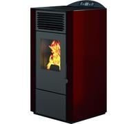 Punto Fuoco Stufa a Pellet Ventilata 9.5 kW 13.5 kg 200 m3 Rosso 901645000 LORY