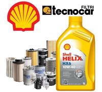 PUNTO III 1.4 cambio olio motore 10w40 Shell Hx6 e 4 filtri Tecnocar per cod mo