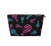 Punto interrogativo al neon senza soluzione di continuità, Borsa da toilette Borsa per trucco Borsa per cosmetici Borsa da toilette da viaggio portatile