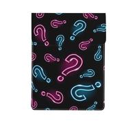 Punto interrogativo al neon senza soluzione di continuità, Custodia per laptop in pelle PU, borsa per notebook, custodia per laptop, custodia per tablet