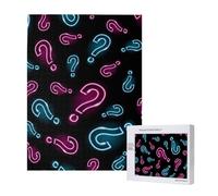Punto interrogativo al neon senza soluzione di continuità,Puzzle in legno da 500 pezzi per adulti e adolescenti