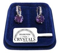 Punto Luce Anel Orecchini Donna pl. oro bianco 18K con Cristalli Zirconi viola