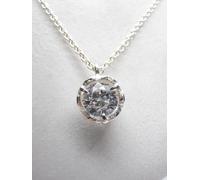 Punto Luce - Girocollo e Ciondolo in Argento 925 con Zircone taglio Brillante