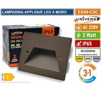 PUNTO LUCE SEGNAPASSO RETTANGOLARE LED AD INCASSO CAMBIA COLORE CCT 3IN1 3W 24