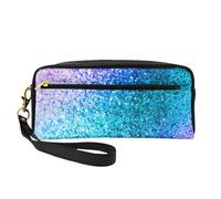 Punto paillettes glitterate, Borsa per il trucco Borsa per cosmetici Borsa da viaggio portatile da toilette Astuccio in pelle per donne e ragazze