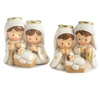 PuntoCasaStore 1 Mini Sacra Famiglia Natività Presepe in Resina 4,9x3,7xh.4,8/9 2 Ass. Paben Natale 2025 Decorazione Religiosa casa Ufficio Simbolo Fede Tradizione Idea Regalo statuine