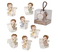 PuntoCasaStore 1 pz serafino angelo con frase pergamena 8ass. bomboniera idea regalo comunione cresima nascita (altezza 7 cm con scatola regalo)