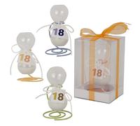 PuntoCasaStore 1 pz Time Clessidra in Vetro 18 Anni Compleanno h.11 4ass. con Scatola bomboniera Idea Regalo diciottesimo