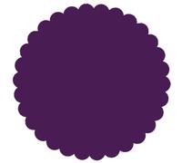 PuntoCasaStore 100 PZ Velo VELI di Fata Tulle Organza VELETTI BOMBONIERE DIAM.24 CM Tondo Smerlato Fai da Te Confetti Viola