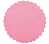 PuntoCasaStore 100 PZ Velo VELI di Fata Tulle Organza VELETTI BOMBONIERE DIAM.24 CM Tondo Smerlato Fai da Te Confetti Rosa