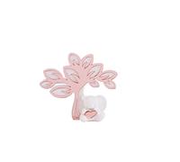 PuntoCasaStore 12 PZ CALAMITA Magnete Albero Orsetto Cuore Rosa 2x8x7 CM BOMBONIERA Nascita Battesimo