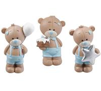 PuntoCasaStore 12 pz Orsetti Boy Celeste h.5,5 cm 3.Ass bomboniere segnaposto Accessori Nascita Battesimo Compleanno