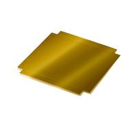 PuntoCasaStore 20 PZ Fondi Scatola Quadrati con Rialzo 1 CM Base Elegante per Bomboniere e Scatole Trasparenti (Oro, 12x12 cm)