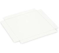 PuntoCasaStore 20 PZ Fondi Scatola Quadrati con Rialzo 1 CM Base Elegante per Bomboniere e Scatole Trasparenti (Bianco, 8x8 cm)