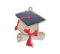 Puntocasastore 36 Pezzi Tocco Laurea in Legno Decorazione bomboniera colorato 4 x H 5 cm