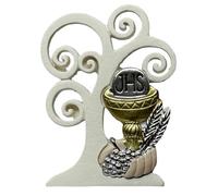PuntoCasaStore 4 pz bomboniere Prima Comunione Albero della Vita Calice Resina 10 cm Bambino Bambina ricordo Comunione Idea Regalo