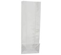 PuntoCasaStore 50 PZ Buste Trasparenti per Alimenti in OPP con Fondo Quadro, Sacchetti con Base e Chiusura Aperta, Uso Alimentare, 6 x 4 x 20 cm