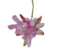 PuntoCasaStore 72 PZ FIORI ARTIFICIALI FIORELLINO FIORE BACCHE PISTILLI ROSA 2x10 CM BOMBONIERA SEGNAPOSTO COMPOSIZIONE confettata, Nascita, Battesimo, Matrimonio, Comunione, Laurea
