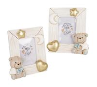 PuntoCasaStore Bomboniere TEO Orso 2025 Idee Regalo Nascite Battesimi e Compleanni (Celeste, 1 PZ Portafoto Cornice TEO Orso 10x12 cm 2 Ass.)