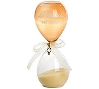 PuntoCasaStore Clessidra in Vetro LA Musica nel Cuore E Chiave di Violino 5,8xH.15,3 CM Scatola Regalo BOMBONIERA