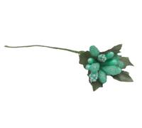 PuntoCasaStore Fiori Artificiali con Ciuffo Pistillo per Bomboniere Segnaposto Matrimonio, Composizione 72 Pezzi con Gambo 11 cm Diametro 2 cm, Colore Tiffany