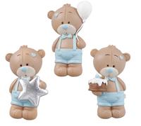 PuntoCasaStore Linea Orsetti Assortiti bomboniere segnaposti Decorazione Idea Regalo 2025 (Boy Celeste, 12 pz - h.5,5 cm)