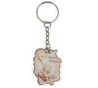 PuntoCasaStore Linea Prego Bomboniere e Accessori Comunione e Cresima Ciondoli in Legno con Portachiavi e Scatoline Tematiche (12 pz Ciondolo in Legno con Portachiavi 4 cm, Cresima)