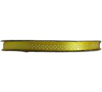PuntoCasaStore Nastro Doppio Raso Pois Rotolo da 50 Metri Doppia Faccia COLORATO Satin Ribbon BOMBONIERE Confezioni Regalo Fai da Te Artigianato Decorazioni Feste 30 Colori (Giallo (CK), 6 MM)