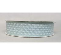 PuntoCasaStore Nastro in Organza a Pois Celeste Chiaro 20 mm x 50 Metri