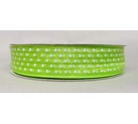 PuntoCasaStore Nastro in Organza a Pois Verde Mela 20 mm x 50 Metri