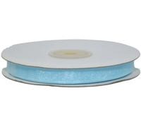 PuntoCasaStore Nastro in Organza da 50 Metri COLORATO Trasparente BOMBONIERE Confezioni Regalo Fai da Te Artigianato Bouquet Decorazioni Feste 30 Colori (Celeste, 6 MM)