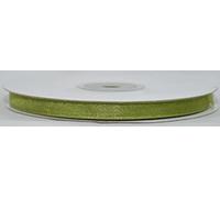 PuntoCasaStore Nastro in Organza da 50 Metri COLORATO Trasparente BOMBONIERE Confezioni Regalo Fai da Te Artigianato Bouquet Decorazioni Feste 30 Colori (Verde Medio, 6 MM)