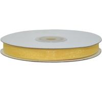 PuntoCasaStore Nastro in Organza da 50 Metri COLORATO Trasparente BOMBONIERE Confezioni Regalo Fai da Te Artigianato Bouquet Decorazioni Feste 30 Colori (Crema Caldo, 6 MM)