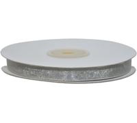 PuntoCasaStore Nastro in Organza da 50 Metri COLORATO Trasparente BOMBONIERE Confezioni Regalo Fai da Te Artigianato Bouquet Decorazioni Feste 30 Colori (Argento, 6 MM)